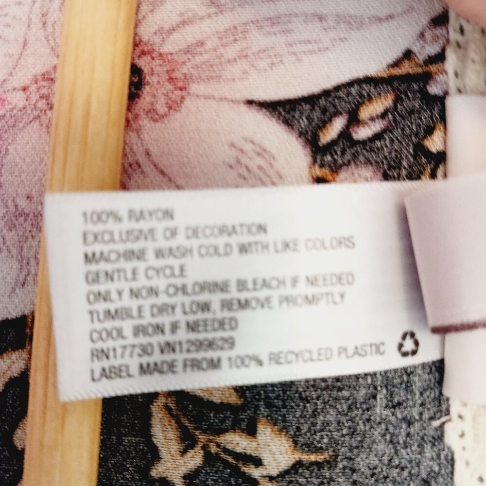 Knox Rose, Midi Bohemian Floral Open Front Kimono Size M/L, Boho, Cover Up, Wrap - Picture 16 of 16